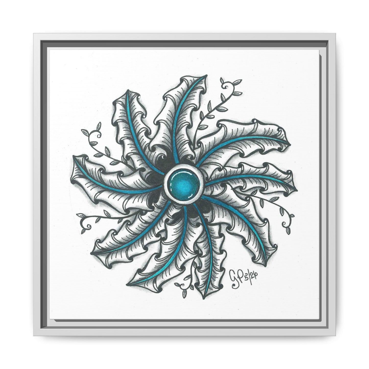 Zen Design Matte Canvas, Framed (Multi-color)