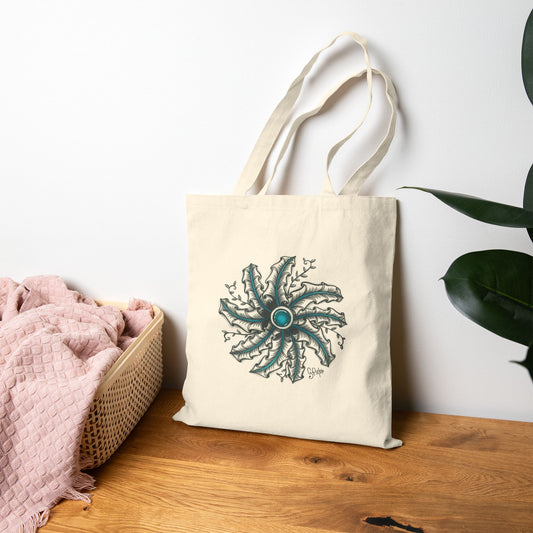 Zen Medallion Cotton Canvas Tote Bag